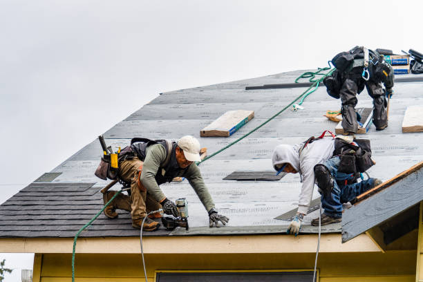 Professional Storm Damage Roof Repair technician working in Roff, OK